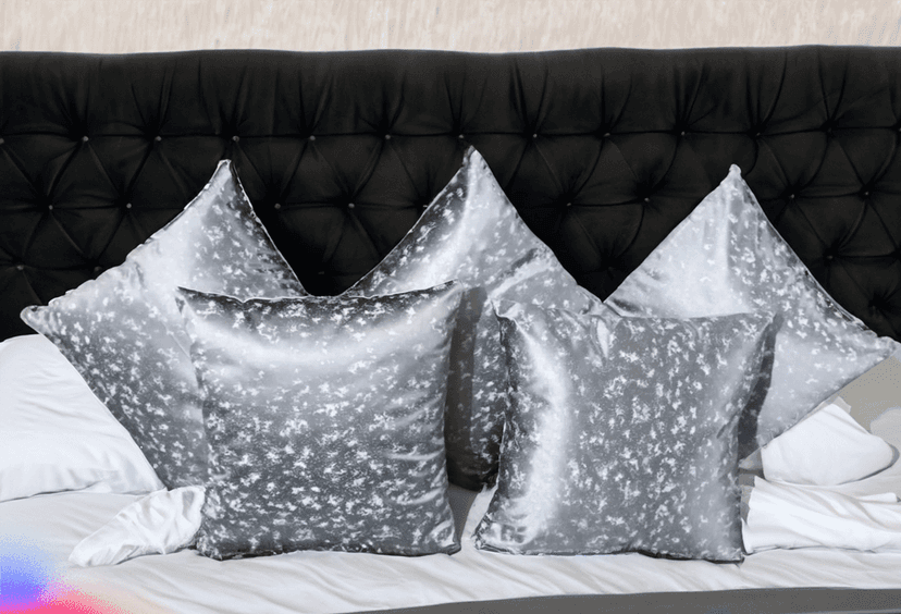 Metallic Silver Grey Cushion Cover/Pillowcase/Throw Pillow cover 14x14 inches (35x35 cm), Pack of 5 Pcs. view 4