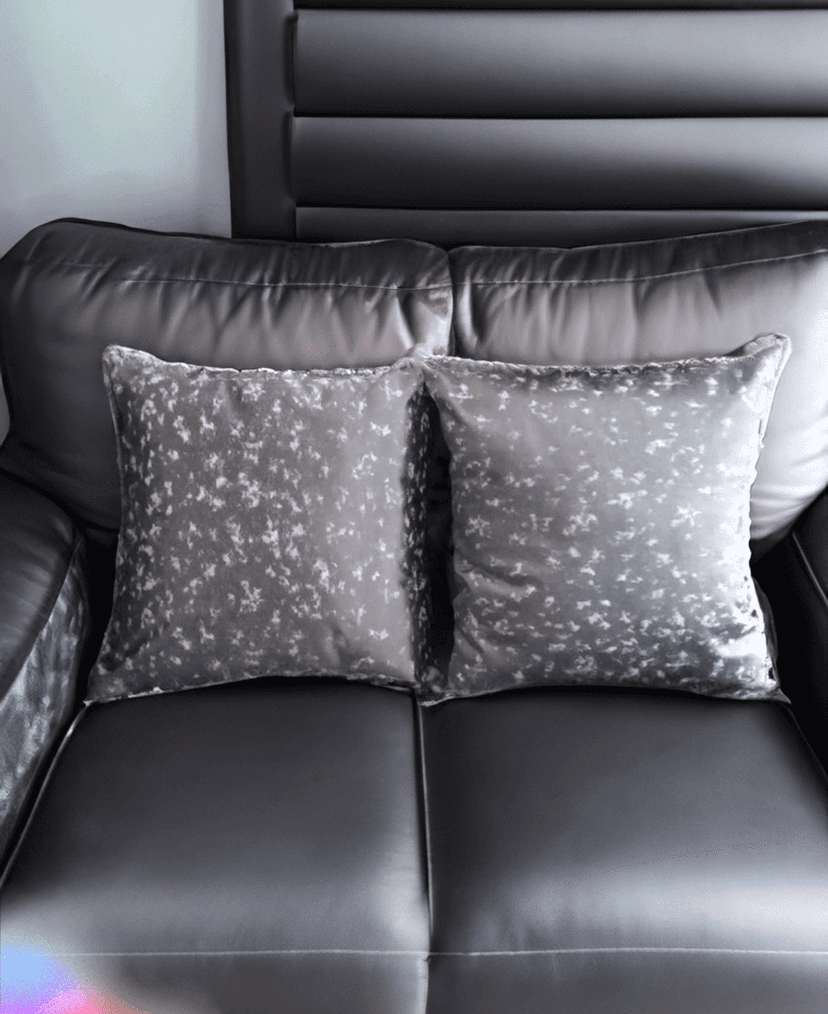 Metallic Silver Grey Cushion Cover/Pillowcase/Throw Pillow cover 14x14 inches (35x35 cm), Pack of 5 Pcs. view 7