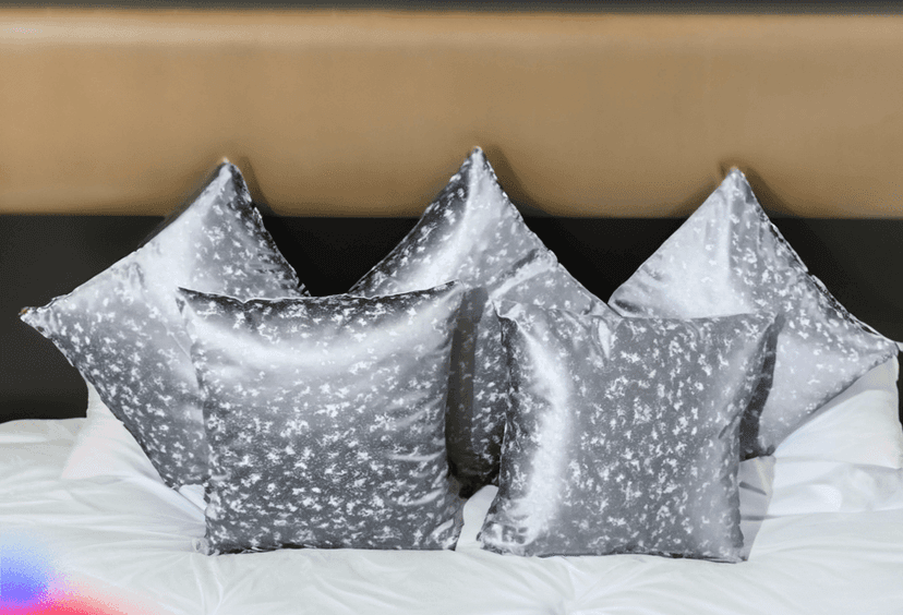 Metallic Silver Grey Cushion Cover/Pillowcase/Throw Pillow cover 14x14 inches (35x35 cm), Pack of 5 Pcs. view 8