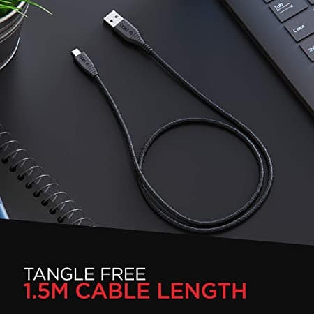 boAt Micro USB 55 Premium Braided Charging 1.5M Tangle Free Cable view 2