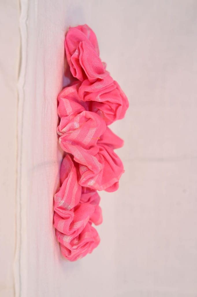 3 set Chic Pink Scrunchie Set view 3