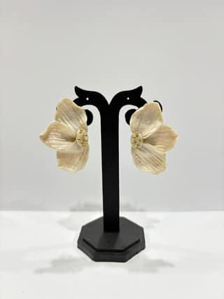HALF FLOWER EARRINGS