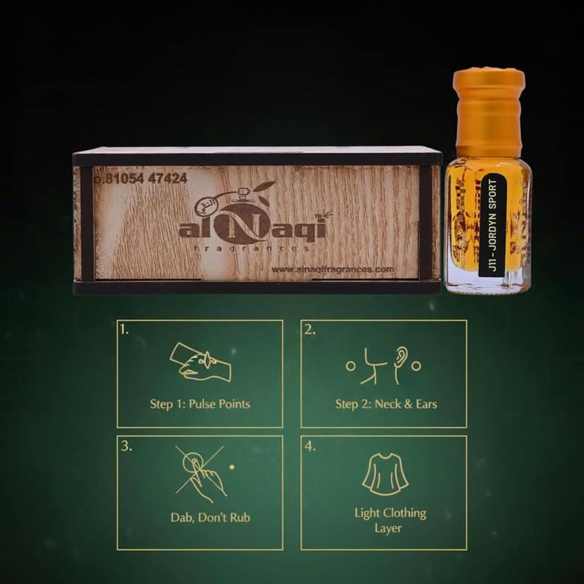 alnaqi fragrances Jordan Attar_parent| Perfume Oil | Alcohol-Free Roll-On Arabian Attar | Long-Lasting Concentrated Perfume Oil | Fresh Woody Strong Arabic Fragrance | Unisex view 5