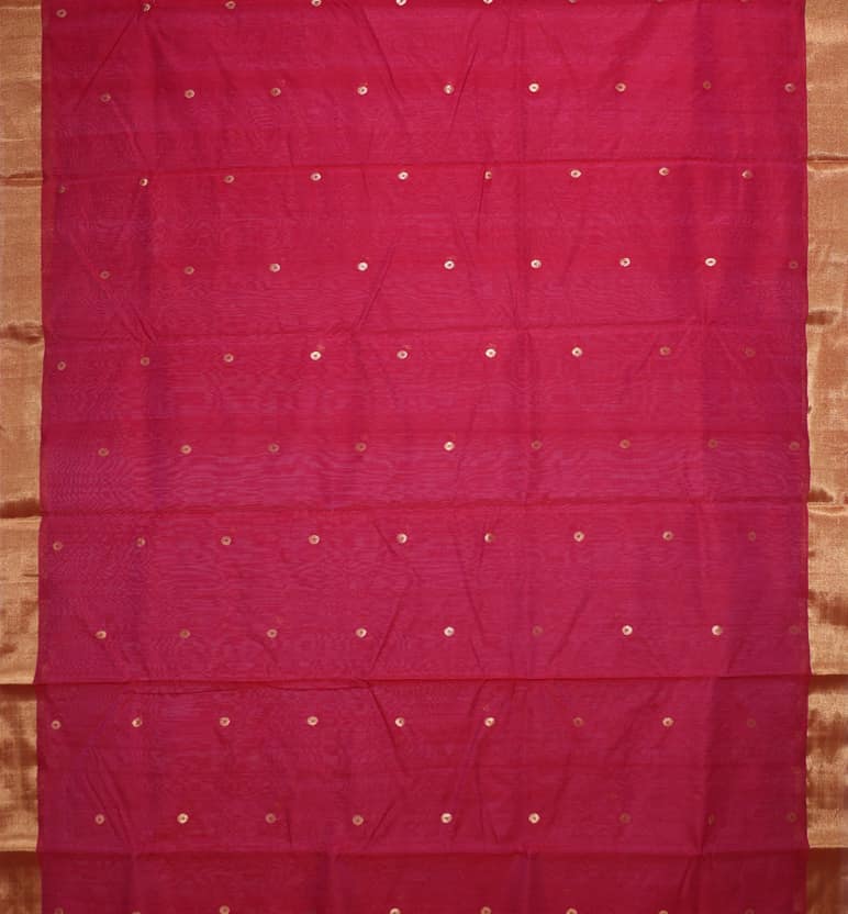 Handloom Chanderi Silk By Cotton Saree view 3