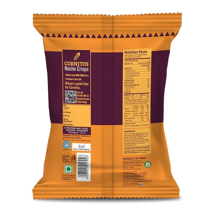 Cornitos Nacho Crisps Cheese And Herbs, 55G view 2