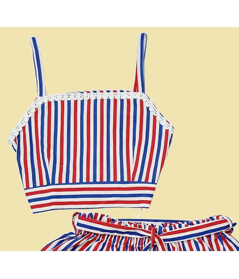 harshvardhanmart.com Pack of 1 Baby Girls Cotton Top & Shorts ( Multi ) view 2