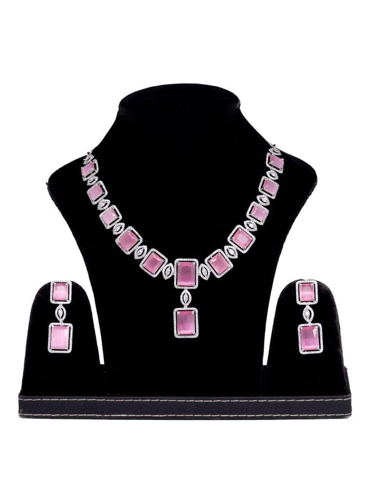 Big rose quartz stuuded handcrafted necklace set earrings view 6
