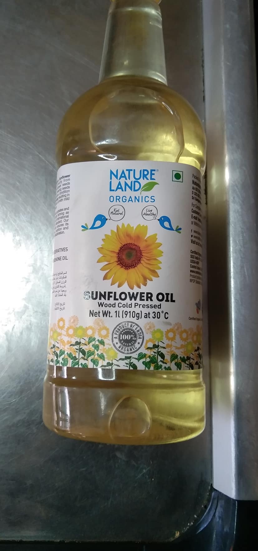 Nature Land Organics Sunflower oil