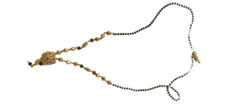 Gold Plated Traditional Indian Marathi Mangalsutra Necklace for Women view 2