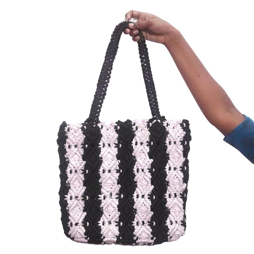Handbag Designs Women's Macrame purse view 2