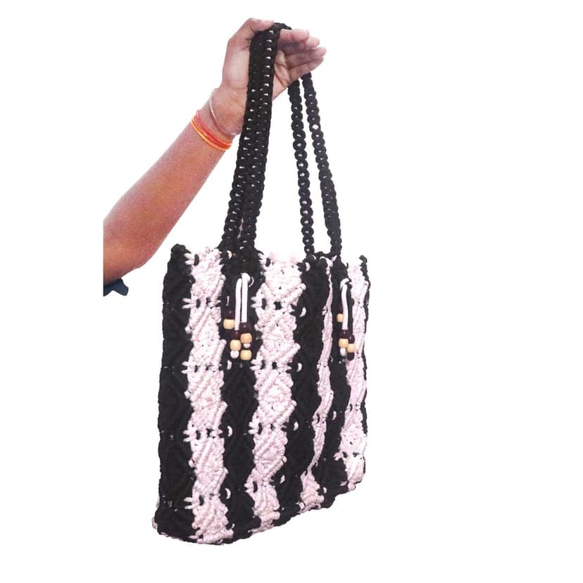 Handbag Designs Women's Macrame purse view 3