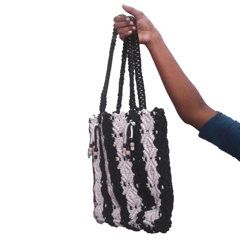 Handbag Designs Women's Macrame purse view 4