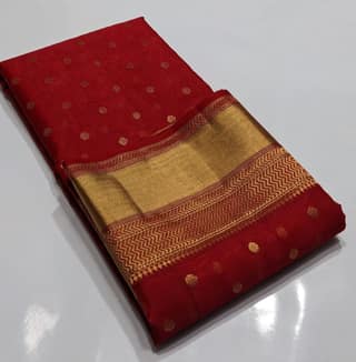 Handloom Katan Silk Chanderi Saree for Wedding and Festive Occasions