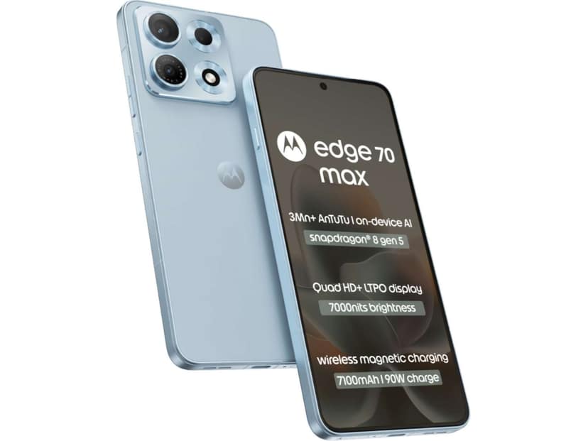 Motorola edge 70 Max Smartphone, 8GB RAM, 256GB Storage - PANTONE Ice Melt