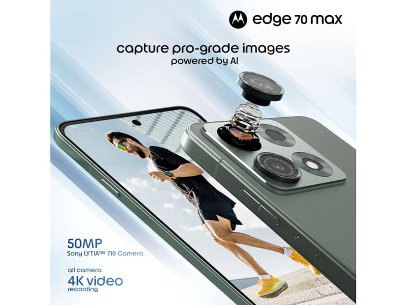 Motorola edge 70 Max Smartphone, 8GB RAM, 256GB Storage - PANTONE Ice Melt view 3