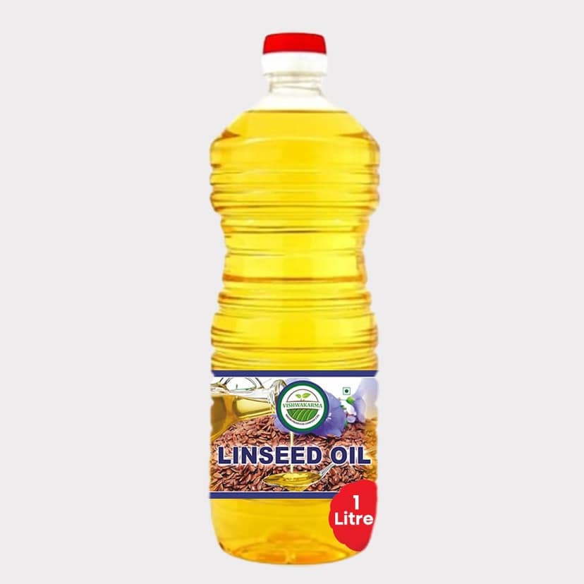 Pure Linseed Oil 5 Ltr (Pack of 5 × 1 Ltr) by Vishwakarma – Healthy Cooking, Made by Farmers view 2