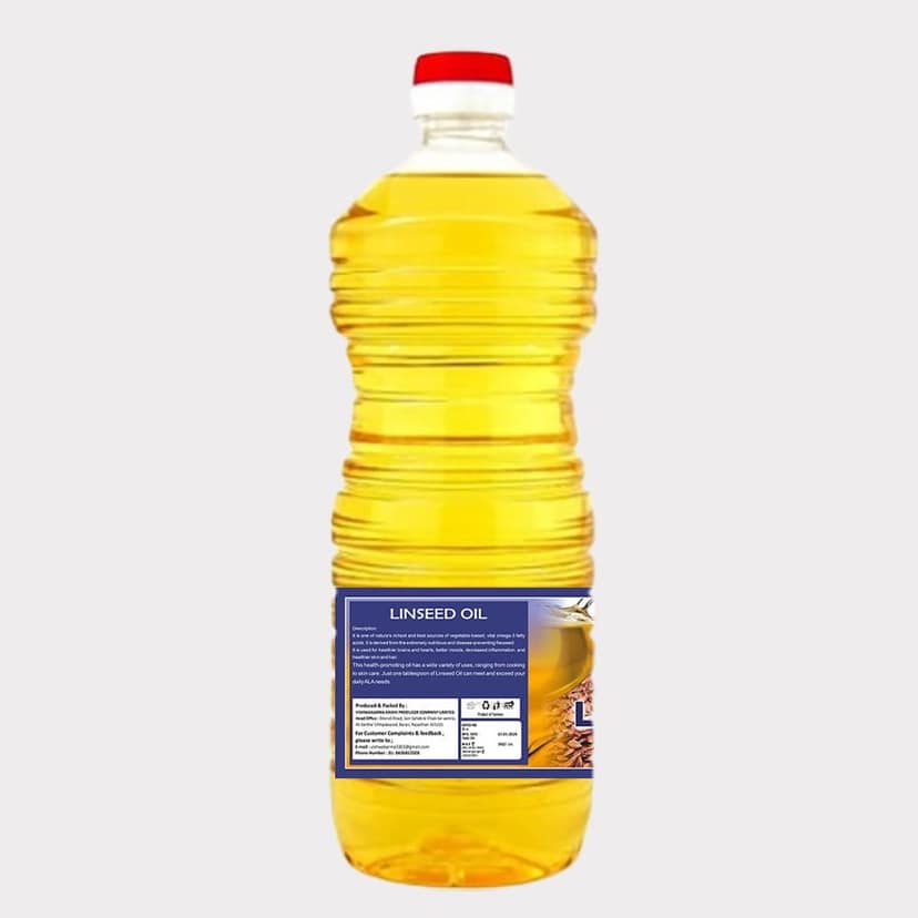 Pure Linseed Oil 5 Ltr (Pack of 5 × 1 Ltr) by Vishwakarma – Healthy Cooking, Made by Farmers view 3