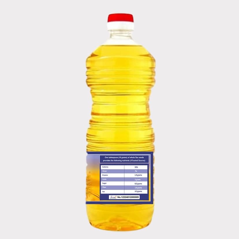 Pure Linseed Oil 5 Ltr (Pack of 5 × 1 Ltr) by Vishwakarma – Healthy Cooking, Made by Farmers view 4