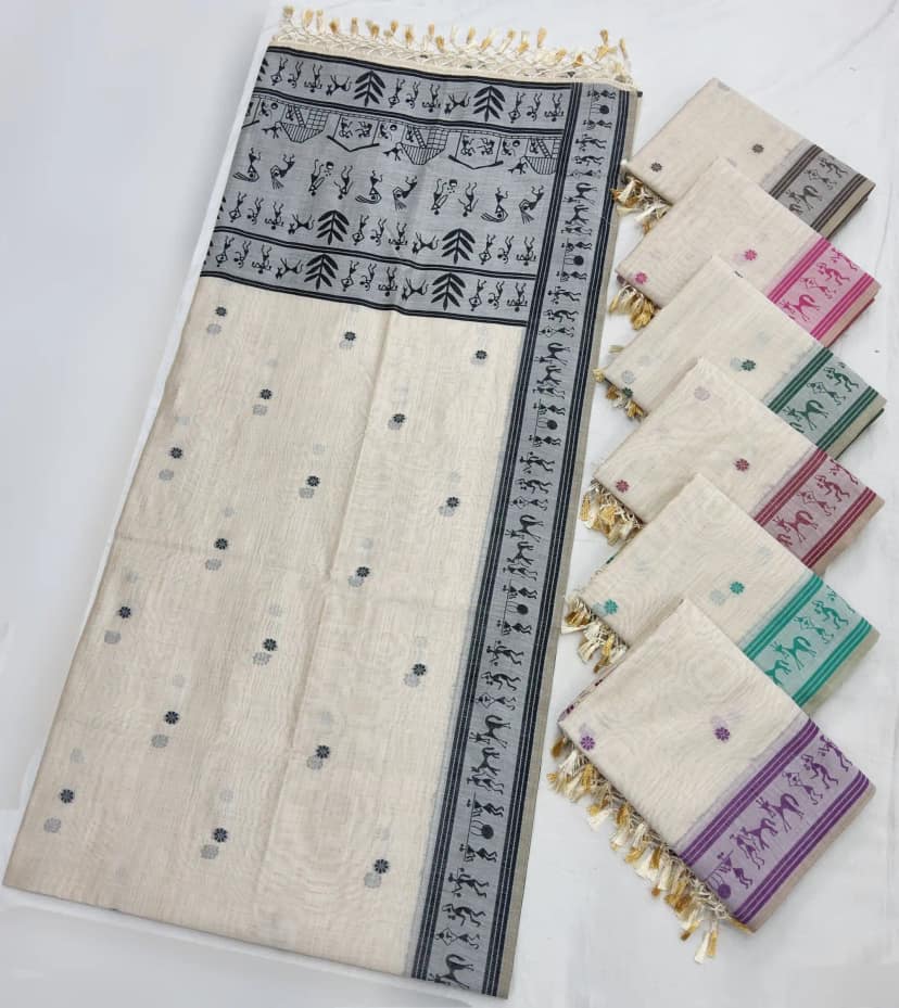 Tussar Cotton Sambalpuri Handmade Saree