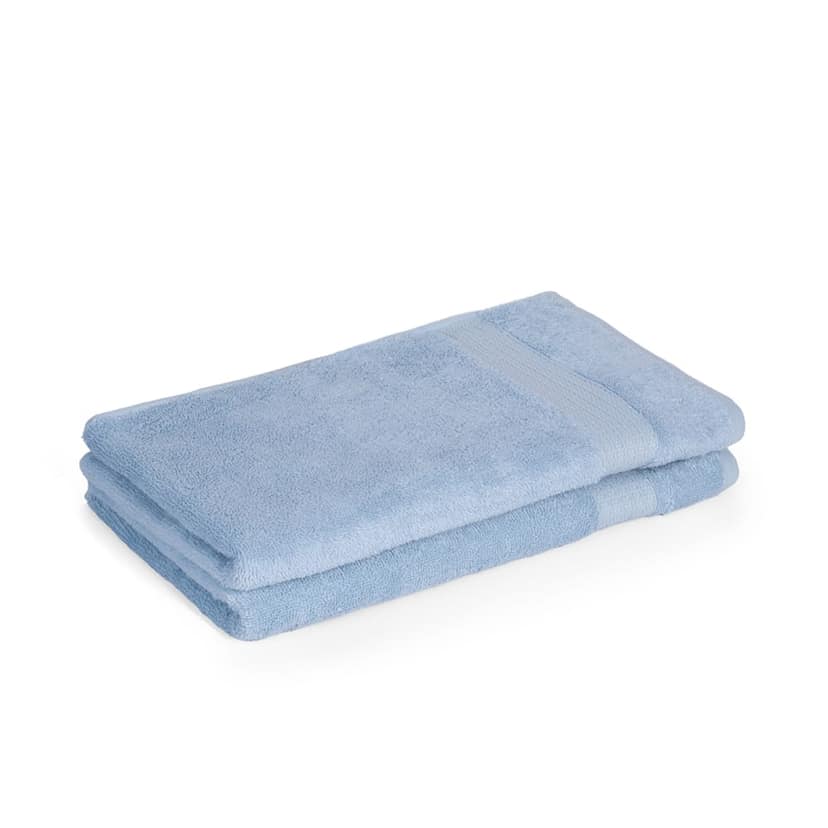 Feather & Spun Organic Cotton Hand Towel (Pack of 2) | Lavender Fragrance | GOTS Certified | Anti Microbial | Fade Resistant | Double Needle Stitch | 550 GSM | 76 cms x 45 cms