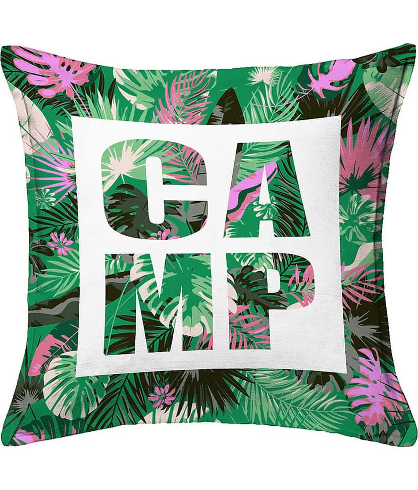 Houzzcode - Water Repellent Green Polyester Pillow Covers 40x40x3 ( Pack of 1 ) view 2