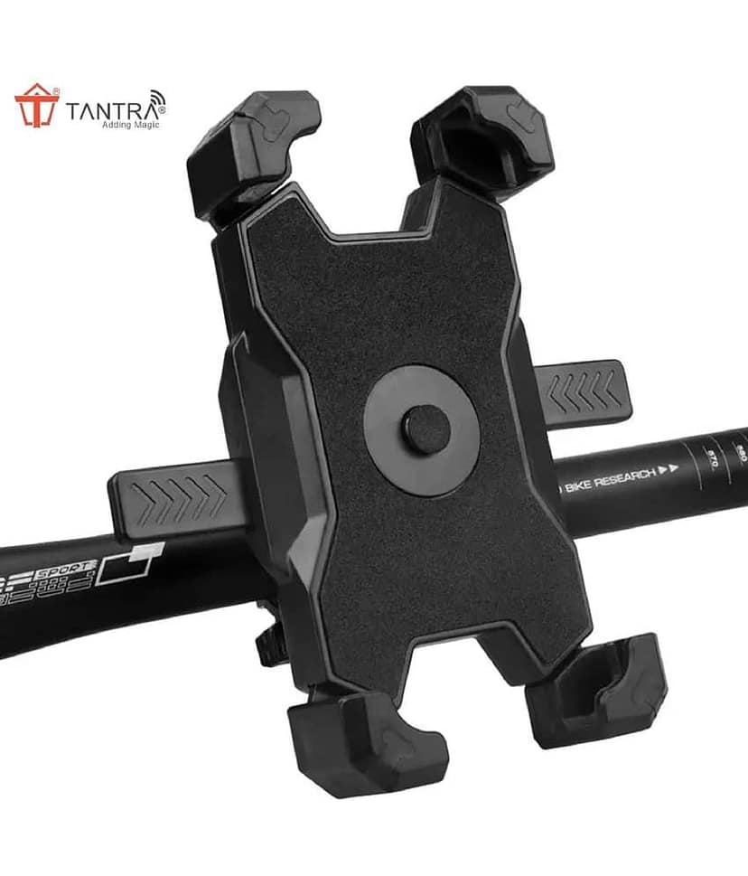 TANTRA S4A Mobile Holder for Bikes One Touch Technology Bike Mobile Holder for Maps and GPS Navigation, 360° Rotation, Firm Griping, Anti Shake Mobile Stand for Bike Accessories, Bi Cycle Accessories view 2
