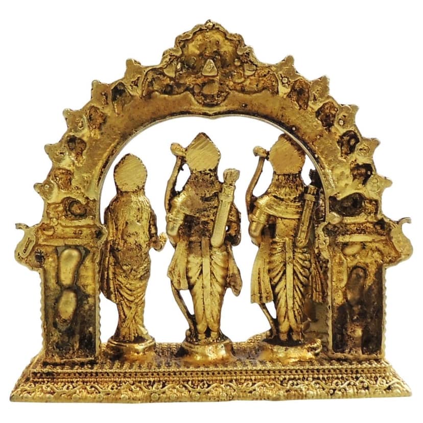 Brass Ram Darbar Idol | Temple Decorative Statue, Height : 4 Inch (BSMAS1910 C) view 3
