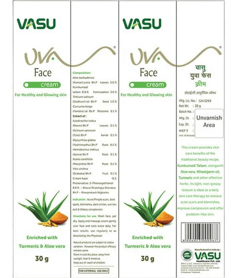 Vasu Day Cream All Skin Type Kumkumadi ( 30 g gm ) view 2