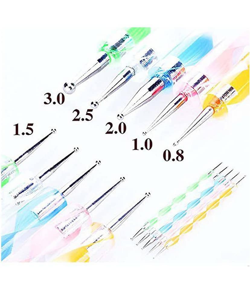FOK Nail Art Dotting Pen Nails Tool And 1 Pc French Manicure Nail Art Tip Sticker 20 g view 2