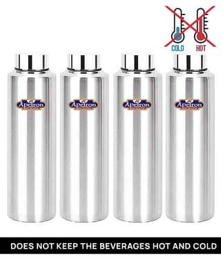 APEIRON FRIDGE WATER BOTTLE Silver 1000 mL Stainless Steel Water Bottle set of 1