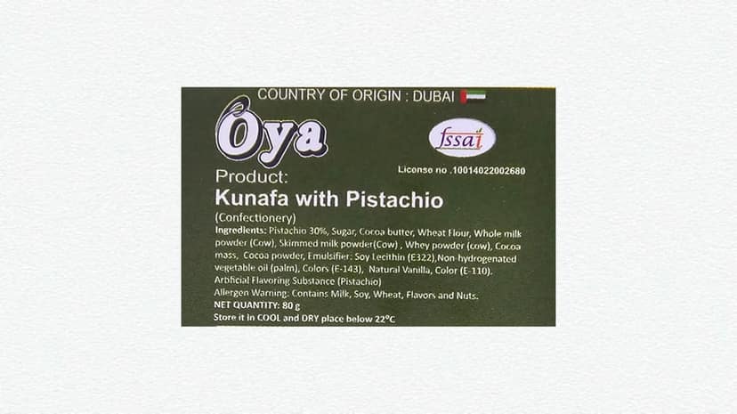 Oya Dubai Premium Kunafa with Pistachio Dessert Box 80g view 6