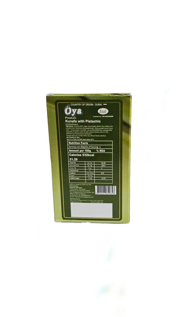 Oya Dubai Premium Kunafa with Pistachio Dessert Box 80g view 9