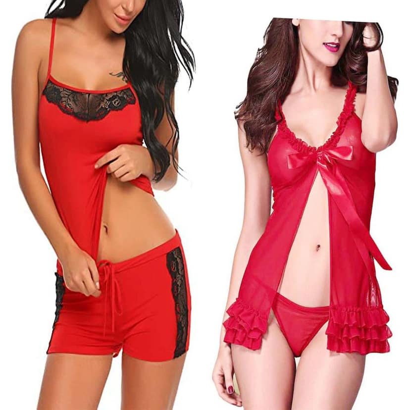 Babydoll Night dress with panty Combo Pack 2 view 6