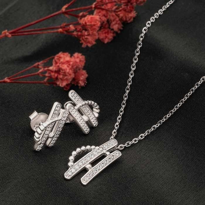 Silver Celestial Pendant Set view 4