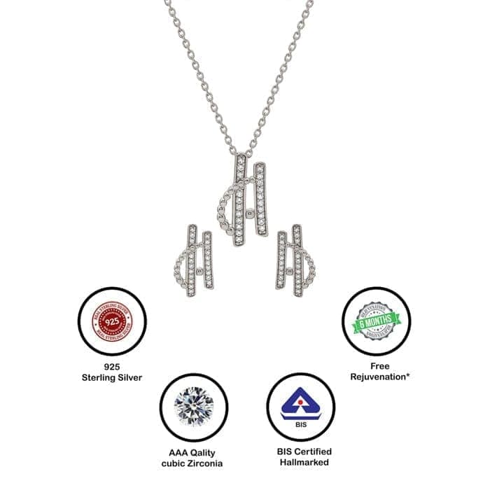 Silver Celestial Pendant Set view 7