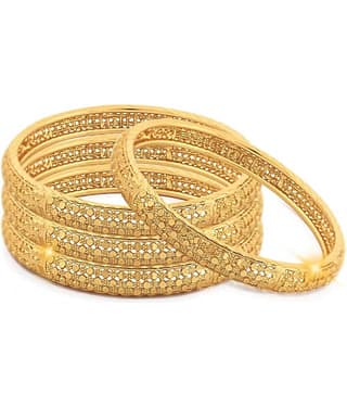 VIVASTRI Gold Bangle Set ( Pack of 1 )