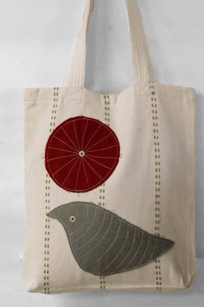 Bikaner Bloom Natural Tote Bag view 3