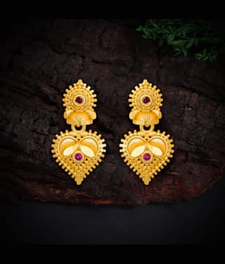LUV FASHION Gold Chandelier Earrings ( Pack of 1 )