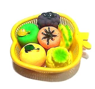 Nawani Non-Toxic Soft Chu-Chu Fruit/Vegetable Bath Toys (Multicolour) -Set of 6