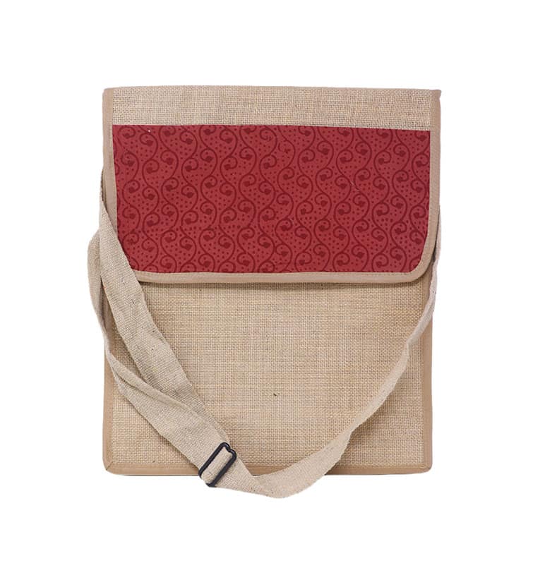 Handcrafted Jute Laptop bag view 2