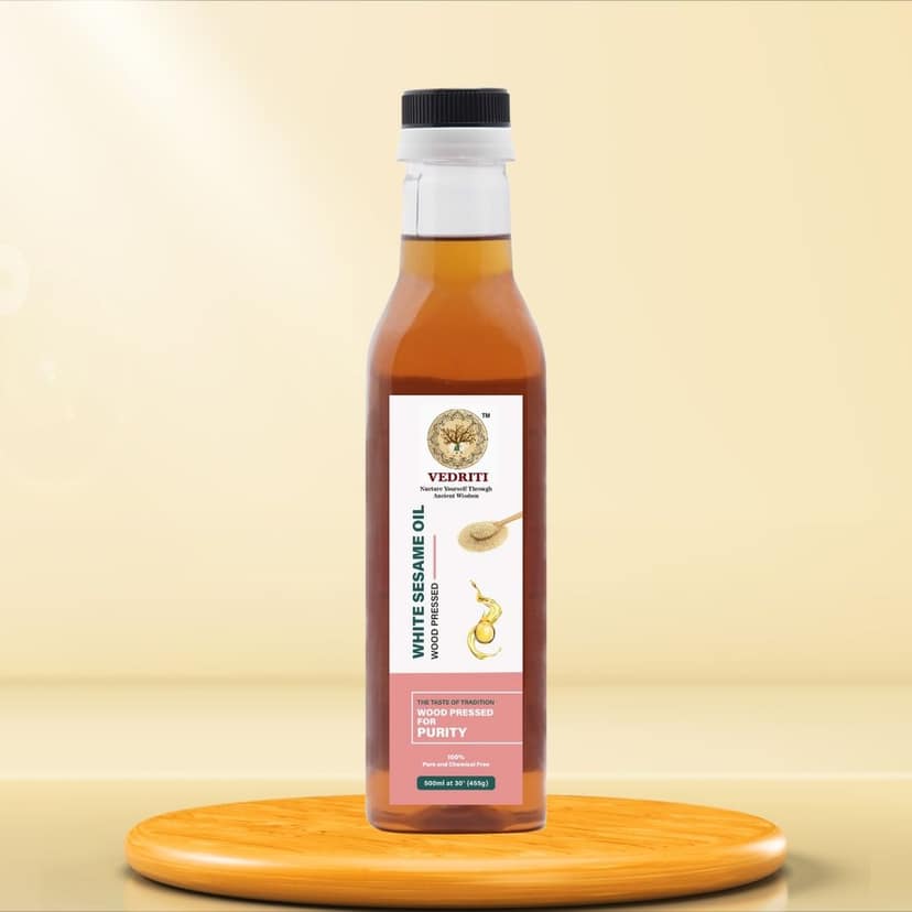Wood Pressed White Sesame Oil