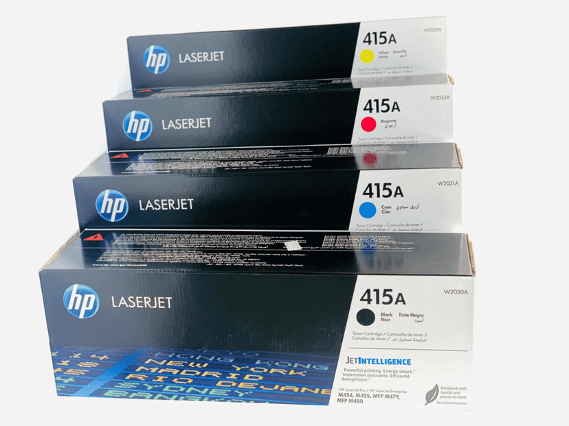 HP 415A Toner Cartridge Combo Pack CMYK (W2030A, W2031A, W2032A, W2033A) | Original HP LaserJet Toner for M454dn, M454dw, MFP M479 Series view 2