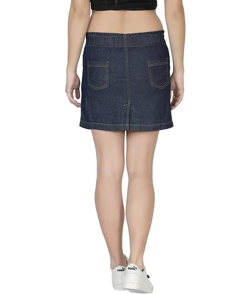 NUEVOSDAMAS Denim Pencil Skirt - Blue Single view 2