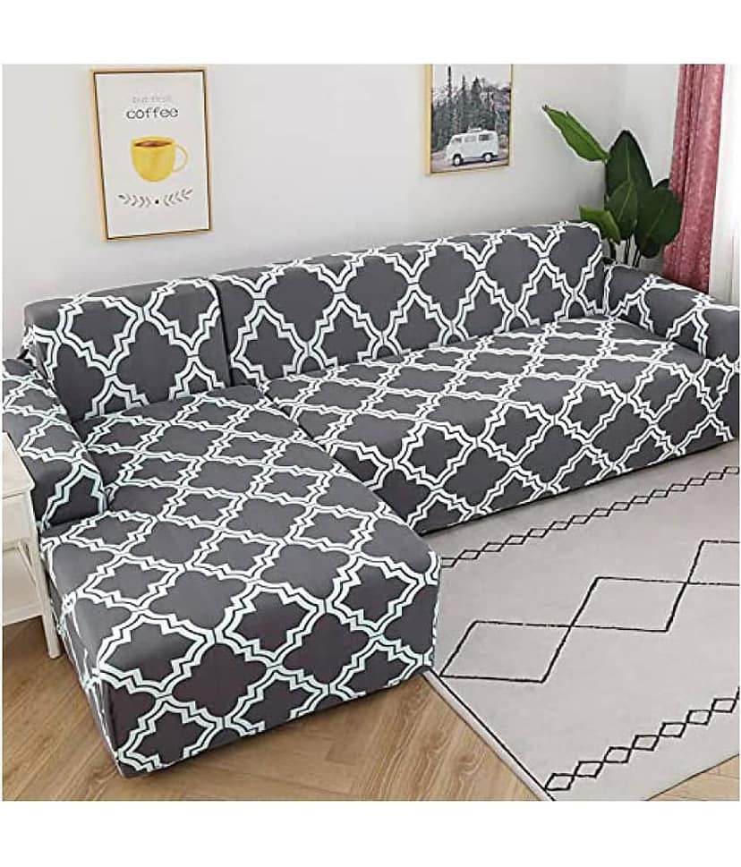 House Of Quirk 2 Seater Gray Polyester Single Sofa Cover view 2