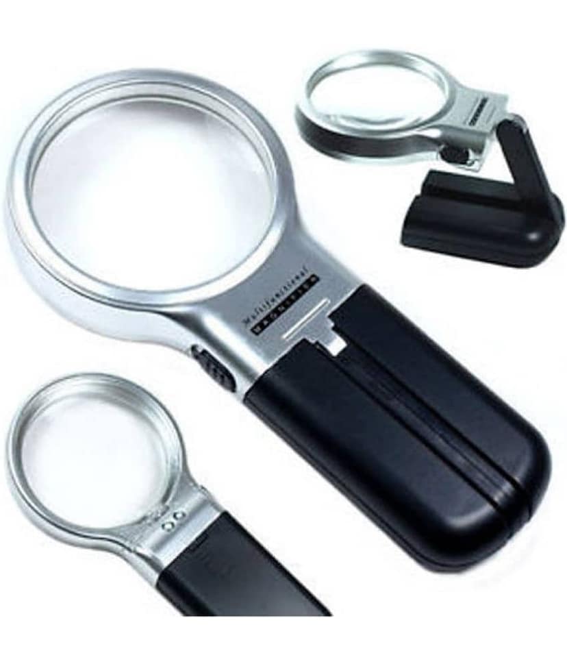 DIY Crafts Magnifying Glass LED Folding Stand Crafts 3X Illuminated Magnifier 3" Lighted