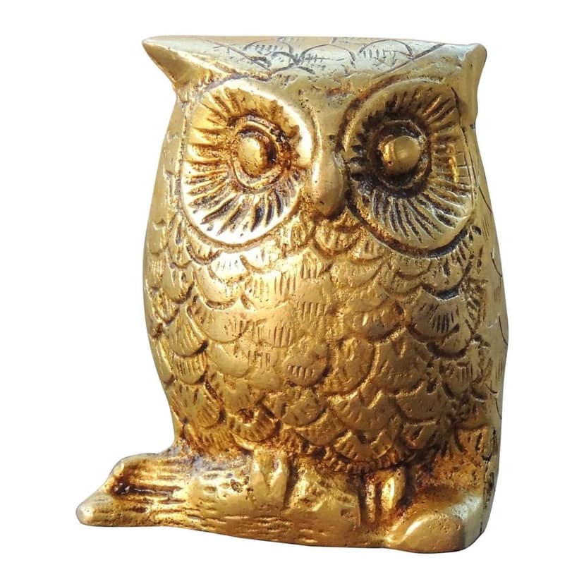 Brass Home Decorative Owl Showpiece Statue (ANMAS237 B) view 2