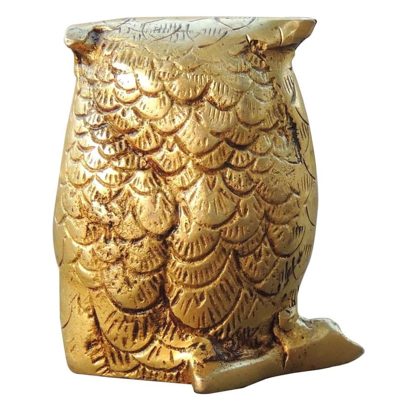 Brass Home Decorative Owl Showpiece Statue (ANMAS237 B) view 3