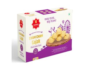 Sahu Gajak Bhandar Traditional Sesame & Jaggery Sweet, Cham Cham Gajak Sweets - 500g