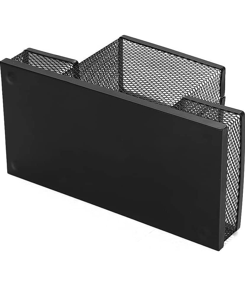 Jellify Pen Holder for Desk Mesh Metal Pencil Holders Pen Cup Marker Holder Desk Caddy with Sticky Notes Holder Pen Organizer for Office Supplies Workspace School Home Black (4 Compartment) view 2