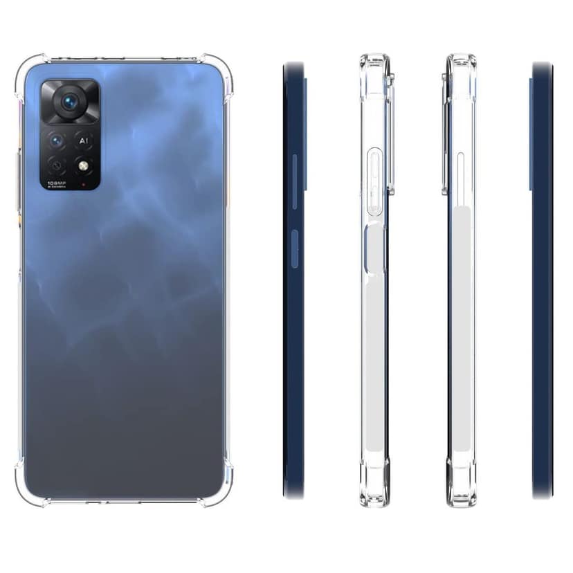 USTIYA for Redmi Note 11 Pro 5G Case Clear TPU Four Corners Cover Transparent Soft funda view 2